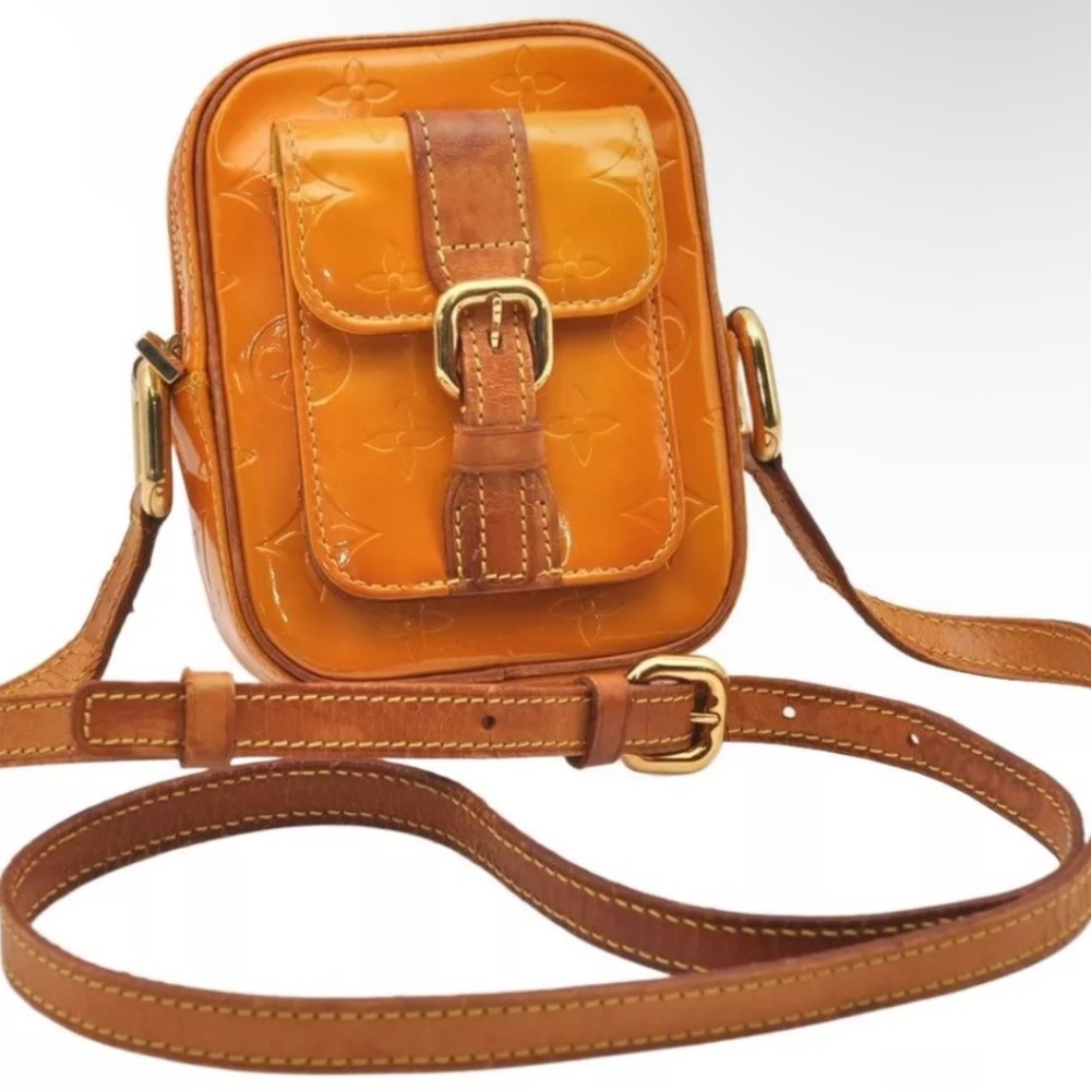 Louis Vuitton RARE Christie PM Vernis, Yellow/Orange - Authentic